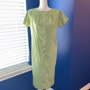“Timeless Elegance from the 1950s” – Vintage Sue Brett Green Shirtwaist Dress